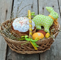 Easter bunny.     . Belflower -    .     .